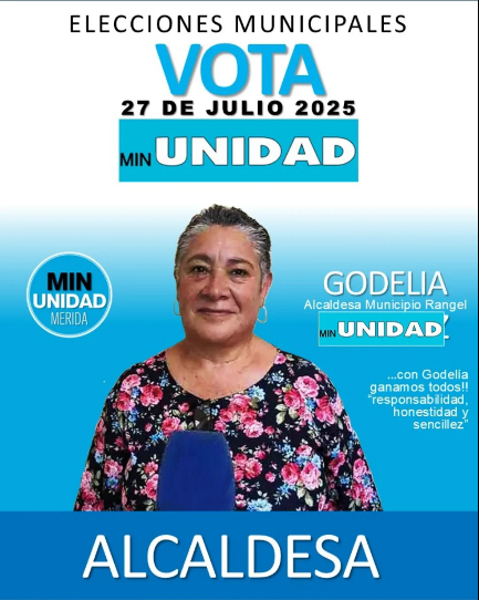 Alcaldesa del Municipio Rangel: Godelia Ramírez